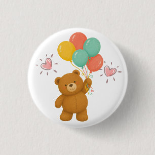 Süße Bären-Ballon-Taste Button