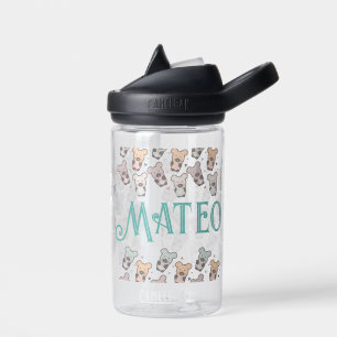 Süße Bären-Behandlung Cartoon-Kinder-Name Wasserfl Trinkflasche