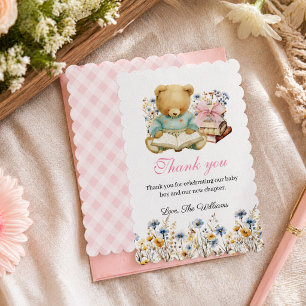 Süße Bären-Mädchen-Bücher Baby Shower Danke