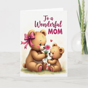 Süße Bären-Mama-Tag-Szene Karte