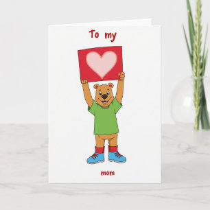 Süße Bärenherz-Mutter-Karte Karte