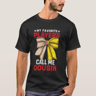 Süße Baseball- und Softballspieler nennen mich Cou T-Shirt