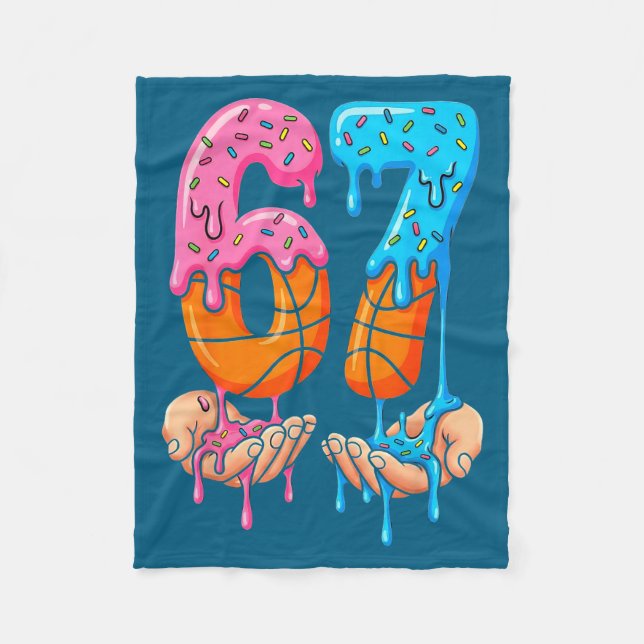 Süße Basketball-Eis-Drip 67 Fleecedecke (Vorderseite)