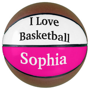 Süße Basketball-Sportart Ich liebe Basketball Rosa