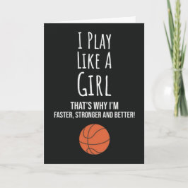 Süße Basketballkarten für Mädchen für Kinder Sport Karte