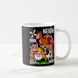 Süße Bauernhoftiere mit Geräuschen Kaffeetasse