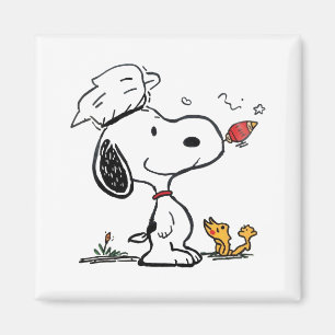 Süße Beagle-Astronauten-Cartoon-Illustration Magnet