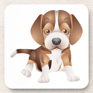 Süße Beagle-Mutter-Hundliebhaber-Welpen-Vater-Cart Getränkeuntersetzer