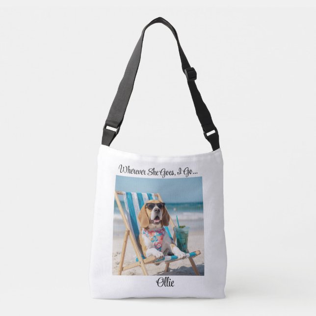 Süße Beagle Personalisierte Tasche (Vorderseite)