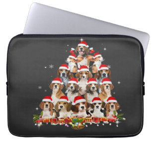 Süße Beagles Weihnachtsbaum Hund Santa Xmas Tee Lu Laptopschutzhülle