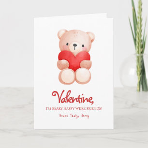 Süße Beary Frohe Valentinstag-Grüße Karte