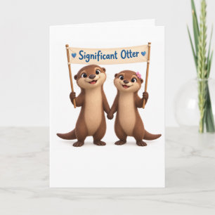 Süße bedeutende Otter-Witz-Begrüßungskarte Karte
