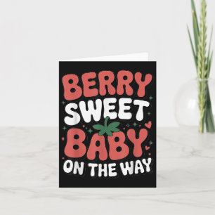 Süße Beeren-Baby auf dem Weg Niedliche Erdbeere Sc Karte