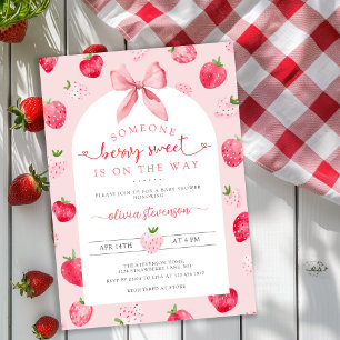 Süße Beeren Himmlische Erdbeeren Baby Shower Einla Einladung