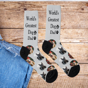 Süße benutzerdefinierte Hund-Daddy-Foto-Socken mit Socken