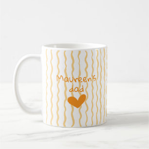 Süße benutzerdefinierte Namen Kurven Muster Kaffee Kaffeetasse