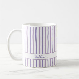Süße benutzerdefinierte Namensstreifen-Muster-Kaff Kaffeetasse