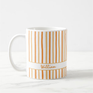 Süße benutzerdefinierte Namensstreifen-Muster-Kaff Kaffeetasse