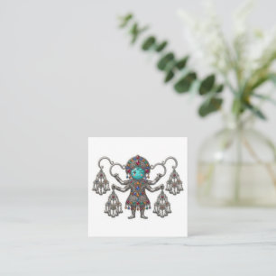 Süße Berber Amazigh Fibel Khalla Kawaii Aufkleber Quadratische Visitenkarte