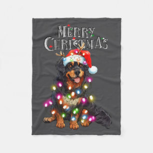 Süße Berner Sennenhund Weihnachtslichter Xmas Hund Fleecedecke