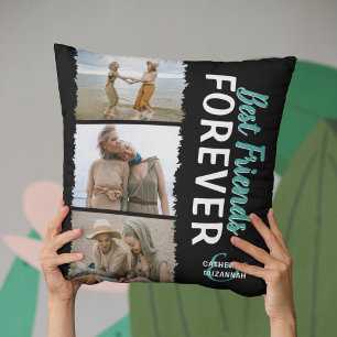 Süße 'Beste Freunde für immer' 3 Fotos Kissen