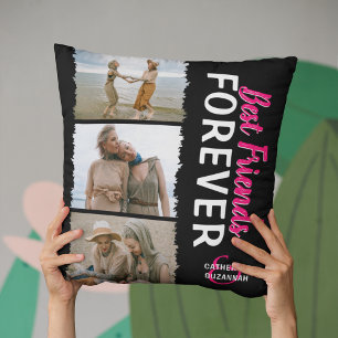Süße 'Beste Freunde für immer' 3 Fotos Kissen