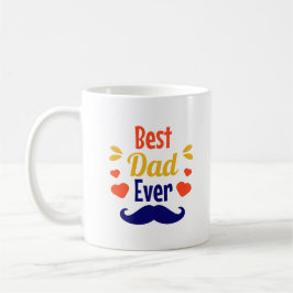 Süße „Bester Vater aller Zeiten“-Typografie Kaffeetasse