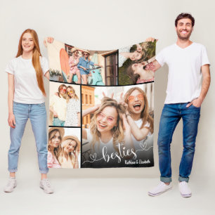 Süße Besties-Schrift Beste Freundin Foto  Fleecedecke