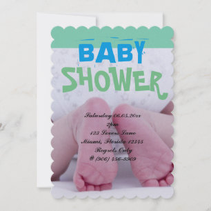 Süße bezaubernde Babyparty-Kinderzimmer-Fußabdrück Einladung
