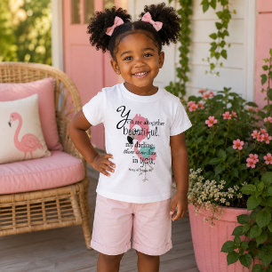 Süße Bibelvers Tropical Flamingo Baby T-shirt