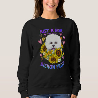 Süße Bichon Frisé Hundefreundin Mädchen Welpe Frau Sweatshirt