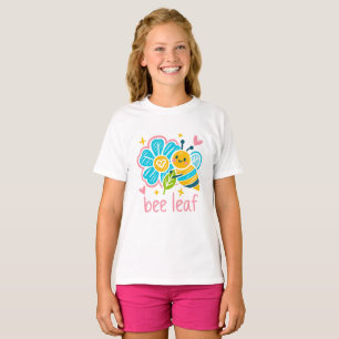 Süße Biene Blatt l Wortspiel Buntstift Geschenk fü T-Shirt