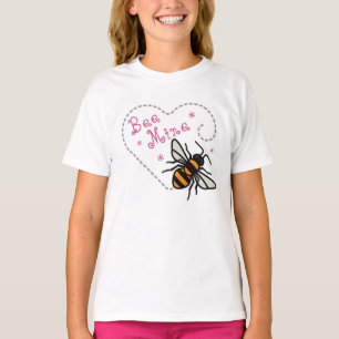 Süße Biene Meins Valentins Herz T-Shirt