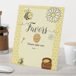 Süße Biene mit süßem Honig Baby Shower Geschenke Sockelschild