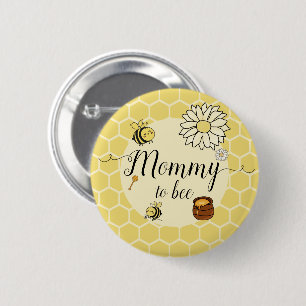 Süße Biene mit süßem Honig Baby Shower werdende Mu Button