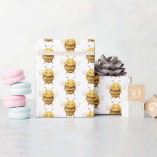 Süße Bienen Baby Shower Geschenkpapier