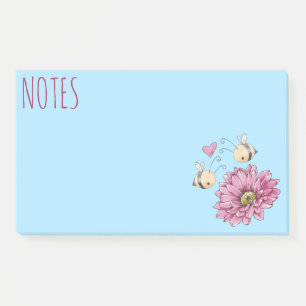 Süße Bienen-Blumen-Post-It-Notizen Post-it Klebezettel