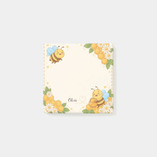 Süße Bienen-Daisy-Honigwaben-Haftnotizen Post-it Klebezettel