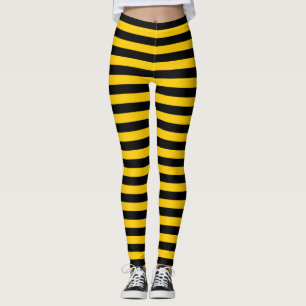 Süße Bienen-gelbes und schwarzes gestreiftes Leggings