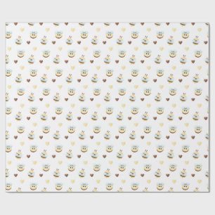 Süße Bienen & Herzen Geschenkverpackungspapier Geschenkpapier