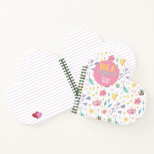 Süße Bienen Muster   Sei anders Zitat  Notizbuch