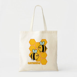 Süße Bienen und Honigwaben-Design individuell Tragetasche