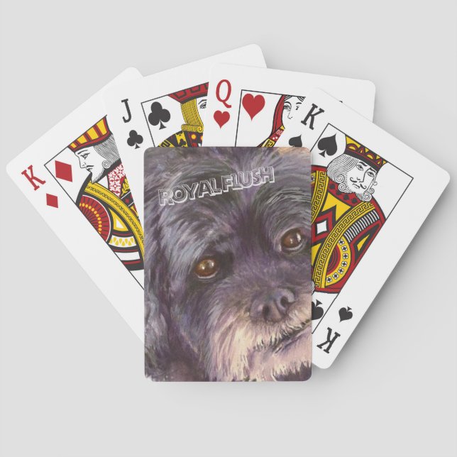 SÜSSE BLACK COCK-A-POO MIX SPIELKARTEN (Rückseite)