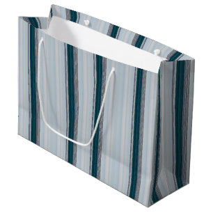 Süße blau-graue Streifen Große Geschenktüte
