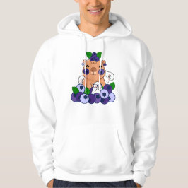 Süße Blaubeer-Kapybara und kleine Geister Hoodie