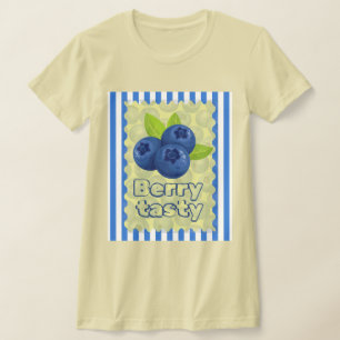 Süße Blaubeer-Pun-Illustration T-Shirt