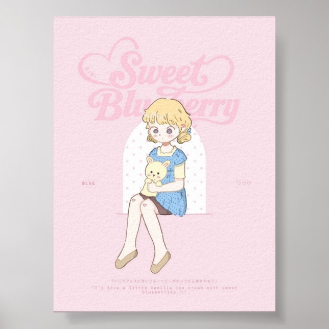 Süße Blaubeer-Träume ✩°｡ ⋆｡°✩  Poster (Vorne)