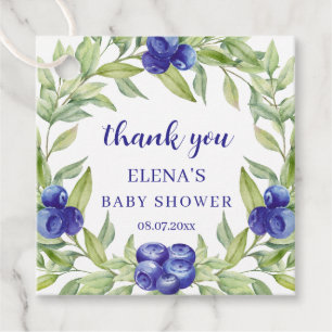 Süße Blaubeeren-Baby-Shower-Dankeschön Geschenkanhänger