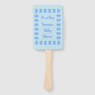 Süße blaue Baby-Jungen-Hasenfüße Ostern Baby Showe Fächer