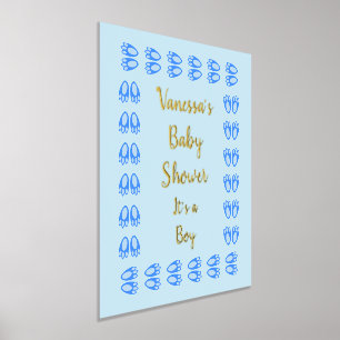 Süße blaue Baby-Jungen-Hasenfüße Ostern Baby Showe Foliendrucke